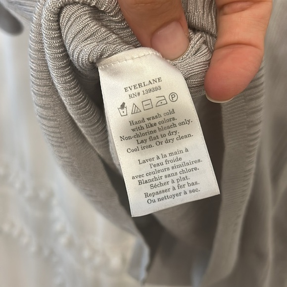 Everlane Rib Knit Top gray size XL - Picture 6 of 9